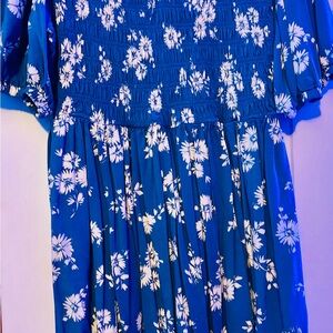 GAP Set of 2 Dresses:  Blue and White Floral Dress & Red and Blue Floral, Large